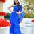 Embellished Blue One Shoulder Kurta Set Beautiful Laheriya Kurta Set