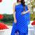 Embellished Blue One Shoulder Kurta Set Beautiful Laheriya Kurta Set