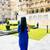 Embellished Blue One Shoulder Kurta Set Beautiful Laheriya Kurta Set