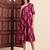 Aayumi new magenta floral printed flared maxi dress