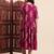 Aayumi new magenta floral printed flared maxi dress