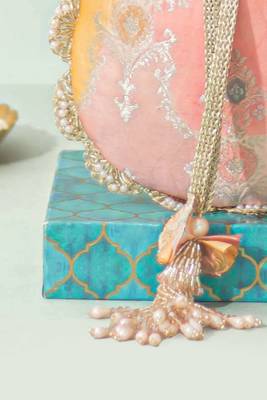 Orange silk potli bag 5