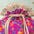 Pink silk potli bag