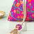 Pink silk potli bag