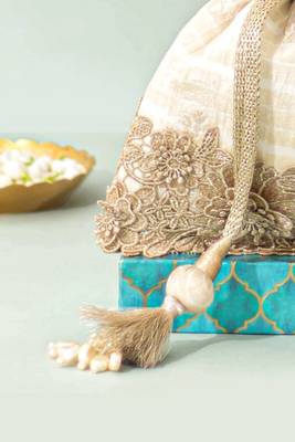 White silk potli bag 5