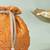 Orange silk potli bag