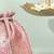 Pink silk potli bag