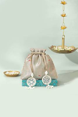 Multicolor silk potli bag 1