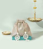 Multicolor silk potli bag