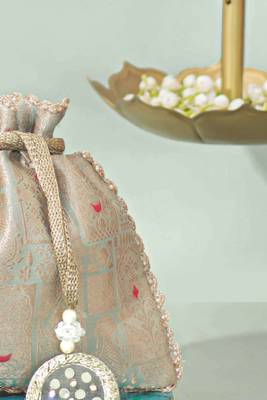 Multicolor silk potli bag 3