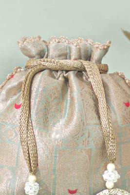 Multicolor silk potli bag 4
