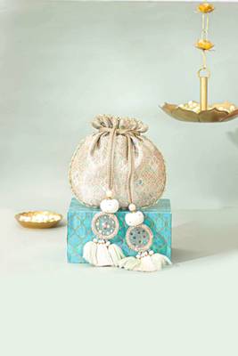 Multicolor silk potli bag 1