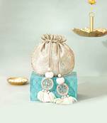Multicolor silk potli bag