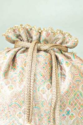 Multicolor silk potli bag 4