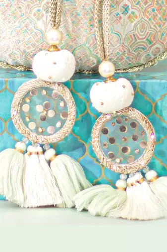 Multicolor silk potli bag