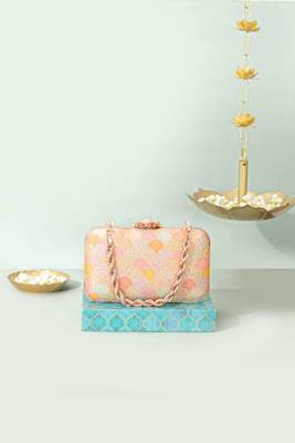Multicolor silk clutch 2