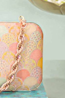 Multicolor silk clutch 4