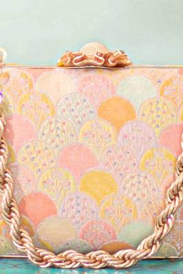 Multicolor silk clutch 5