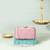 Multicolor silk clutch