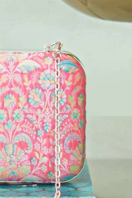 Multicolor silk clutch 3