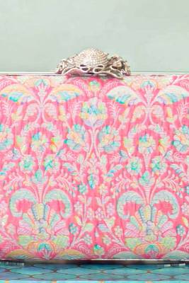 Multicolor silk clutch 4