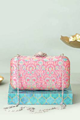 Multicolor silk clutch 5