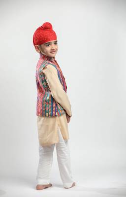 Multicolor printed cotton nehru jacket set 2