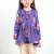 Purple printed cotton kurta set