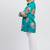 Green printed cotton kurta pyjama