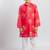 Red printed cotton kurta pyjama