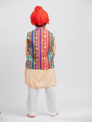 Multicolor printed cotton nehru jacket set 3