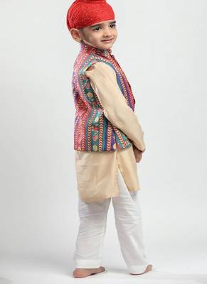 Multicolor printed cotton nehru jacket set 5
