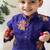 Purple printed cotton kurta pyjama