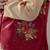 Red printed cotton nehru jacket set