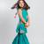 Green printed cotton sharara