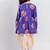 Purple printed cotton kurta set
