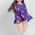 Purple printed cotton kurta set