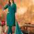 Rama  Designer Straight Kurti Pant Dupatta Set With Embroidery And Hand Work