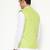 Elegant green nehru jacket with golden floral motif accents.