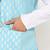 Elegant sky blue nehru jacket with golden floral motif accents.