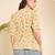 Yellow Cotton floral empire waist top