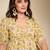 Yellow Cotton floral empire waist top