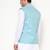 Elegant sky blue nehru jacket with golden floral motif accents.