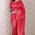 pink banarasi jaal silk blend gold zari meenakari woven saree