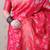 pink banarasi jaal silk blend gold zari meenakari woven saree