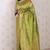 mehendi green banarasi jaal silk blend gold zari meenakari woven saree