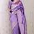 lavender banarasi jaal silk blend gold zari meenakari woven saree