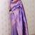 lavender banarasi jaal silk blend gold zari meenakari woven saree