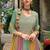 Heavy chinon silk with sequins embroidered work semi-stitched plazzo suit
