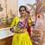 Limen Rayon Embroidery Work Navratri lehenga